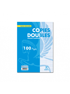 Sachet de 100 pages copies simples grand format A4 grands carreaux