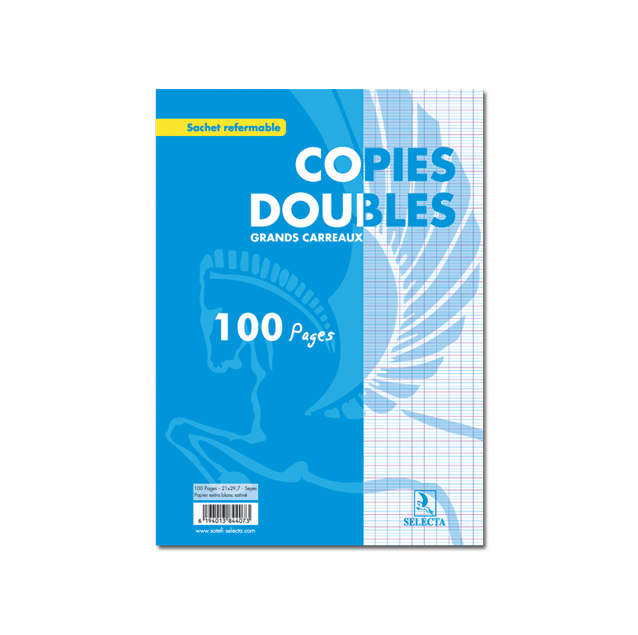 COPIES DOUBLES NON PERFOREES BLANC 17X22 60G SELECTA