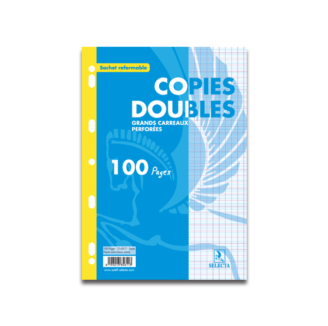 COPIES DOUBLES PERFOREES A4 100P 5/5 70G SELECTA