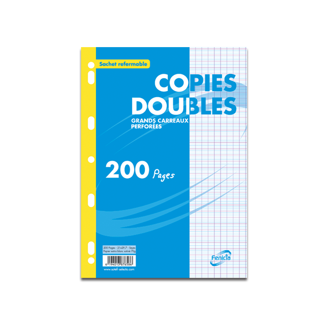 COPIES DOUBLES PERFOREES A4  21X29,7  70G FENICIA