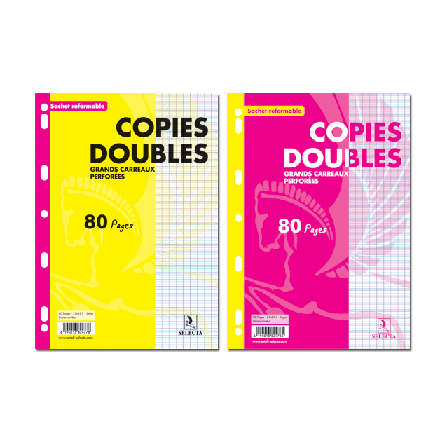 Copie double blanche 17x22 - sachet de 50