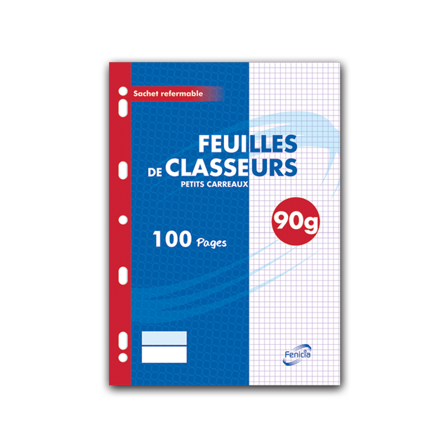 FEUILLETS MOBILES BLANC A4 100P 90G FENICIA