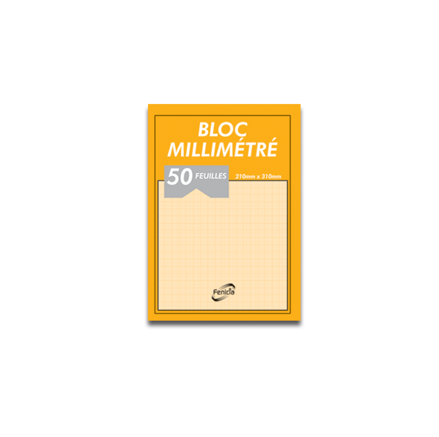 BLOC MILLIMETRE A4 50F 80G FENICIA
