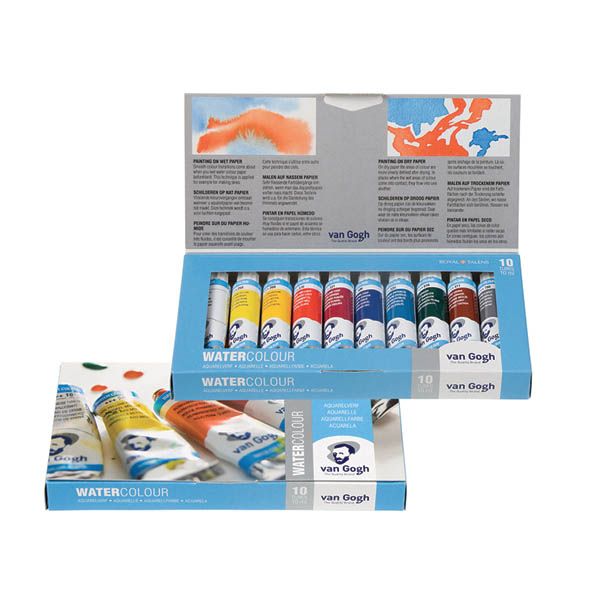 Boite de 10 Tubes Aquarelle  Van Gogh