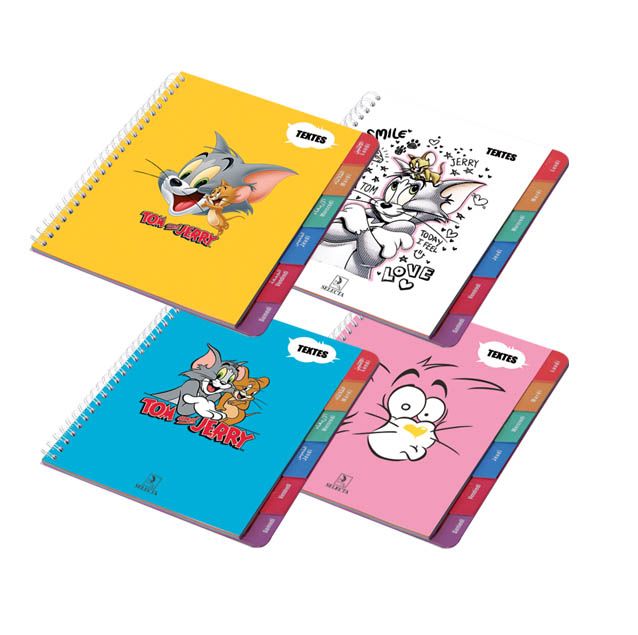 CAHIER DE TEXTES POLYPROPYLENE Tom & Jerry 17X22 114P 70G SELECTA